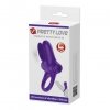 Wibrujący pierścień erekcyjny z masażerem Pretty Love Vibrant Penis Ring II fiolet